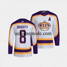 Herren Los Angeles Kings Eishockey Trikot Drew Doughty 8 Adidas 2022 Reverse Retro Weiß Authentic